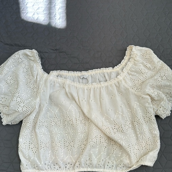 Lucky Brand Tops - Lucky Brand eyelet top XL. Never worn